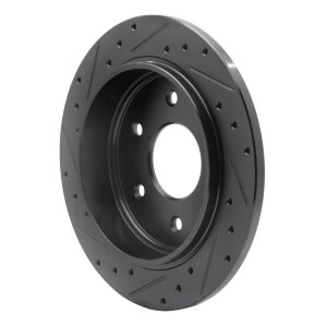 Infiniti QX56 Brake Rotor (1) - Rear Right - R1 Concepts - Drilled & Slotted - Black - `04-`15